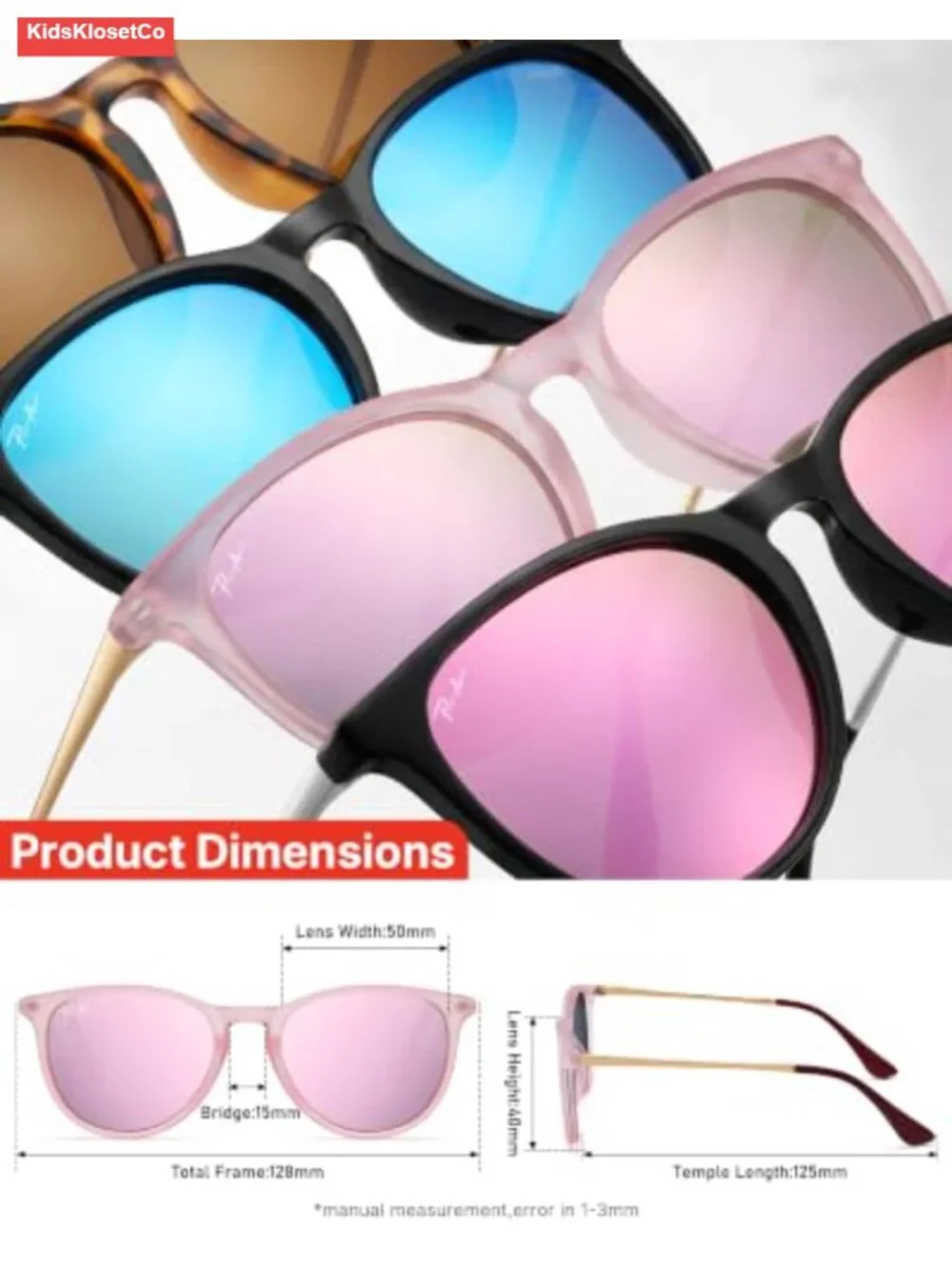 Polarized Kids Sunglasses UV400 Protection for Boys Girls Age 4-12